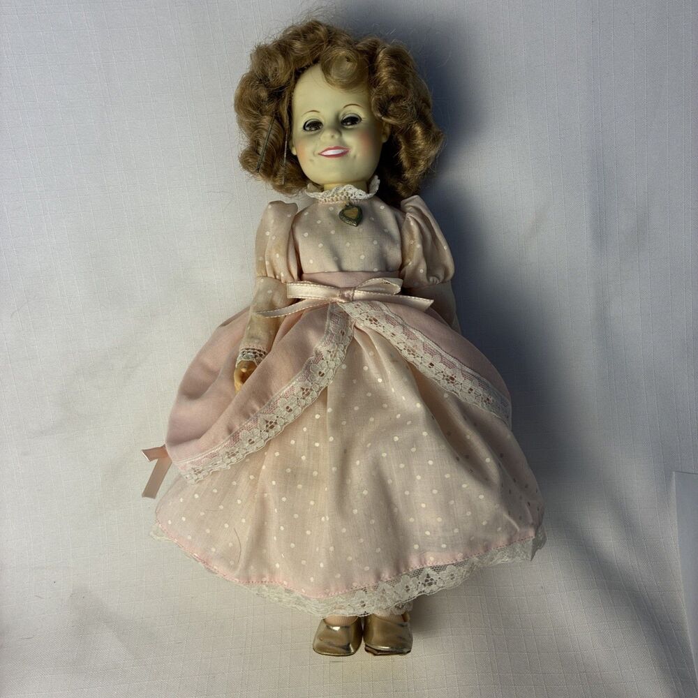 Ideal DollShirley Temple Doll 12" Little Colonel Plastic Blinking vintage
